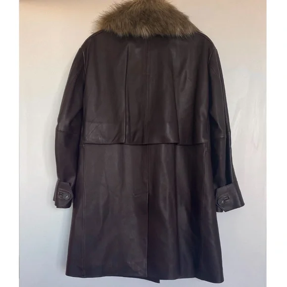 Vince Leather Coat - Picture 6 of 11